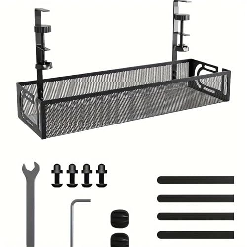 DUAYENDUS Metal Under Desk Cable Management Tray