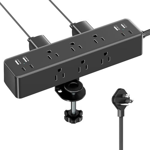 Desk Clamp Power Strip with Charging Station