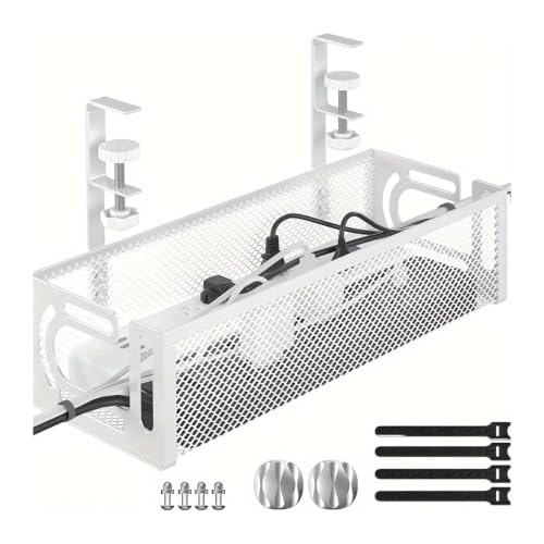 DUAYENDUS Metal Under Desk Cable Management Tray