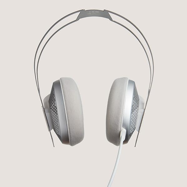 Open-Back Wired Gaming Headset with Detachable Microphone, Silver