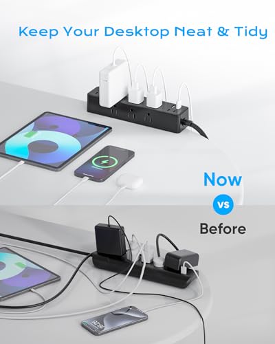 Desk Clamp Power Strip with Charging Station