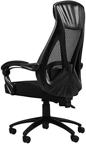 Ergonomic High-Back Gaming Chair with Footrest, White