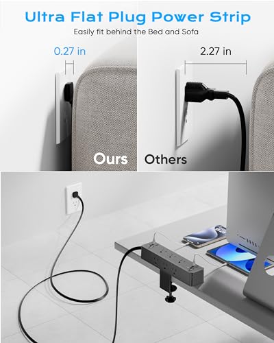 Desk Clamp Power Strip with Charging Station