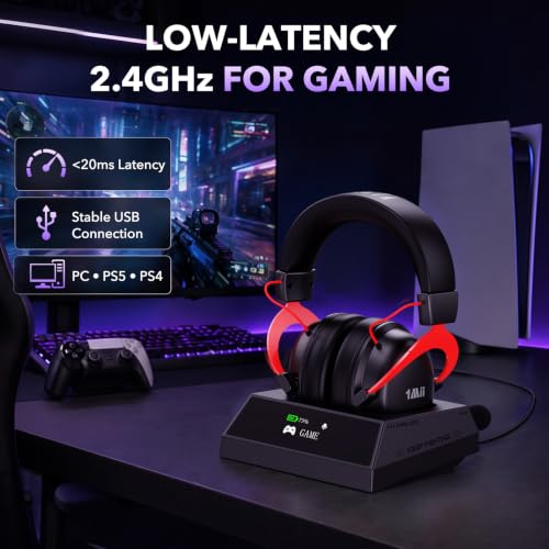 Wireless Gaming Headset with Charging Base