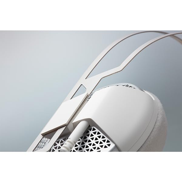 Open-Back Wired Gaming Headset with Detachable Microphone, Silver