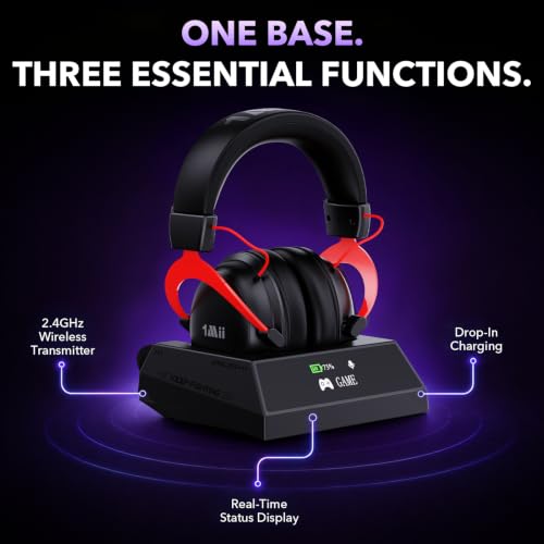 Wireless Gaming Headset with Charging Base