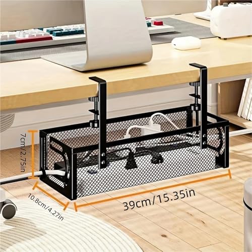 DUAYENDUS Metal Under Desk Cable Management Tray