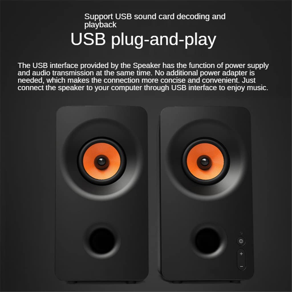 2.0 Stereo Desktop Gaming Speakers with Heavy Bass