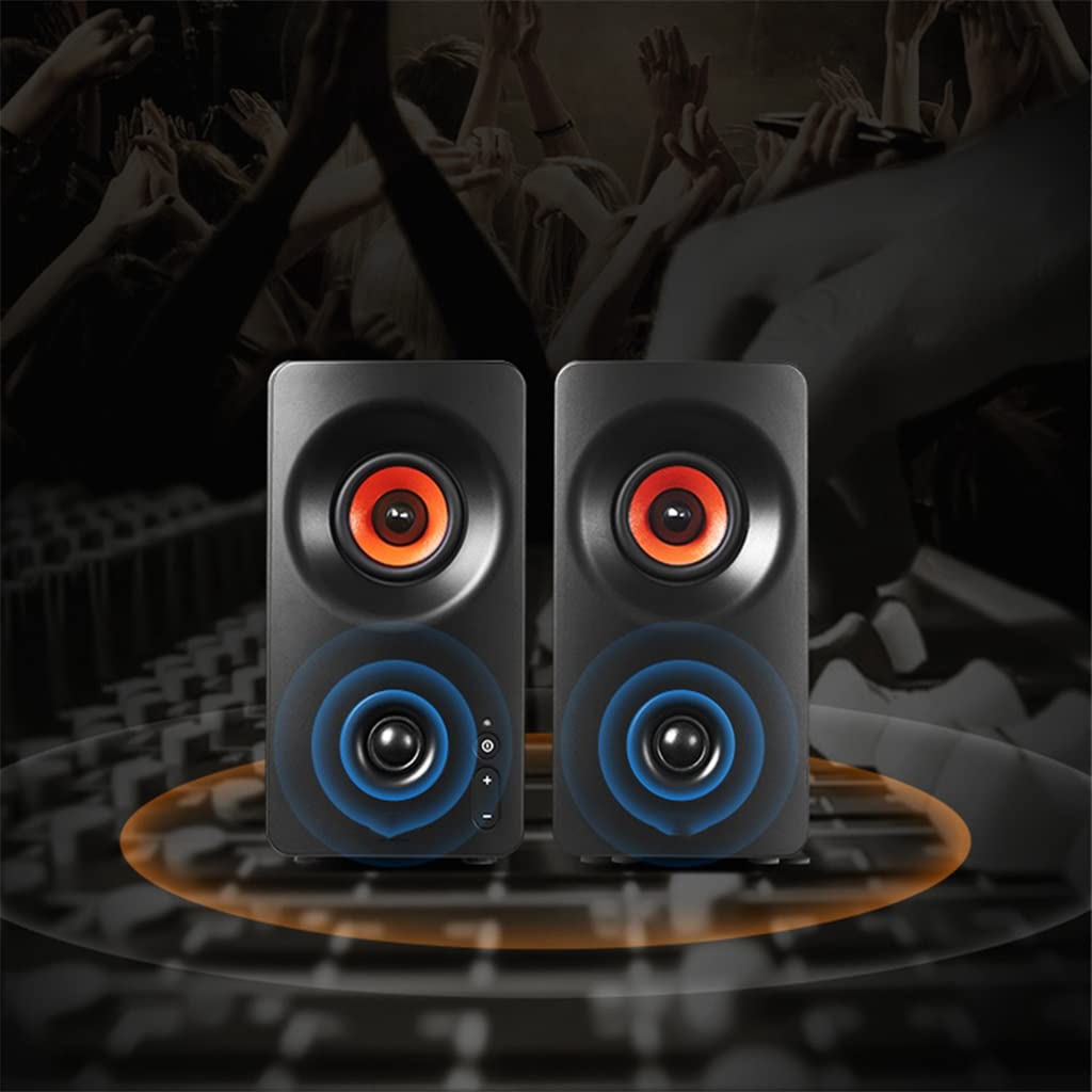 2.0 Stereo Desktop Gaming Speakers with Heavy Bass