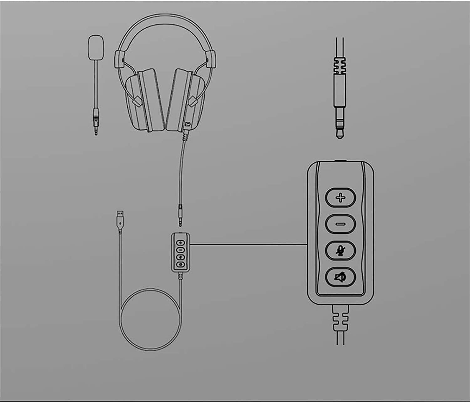 3.5mm Wired Stereo Gaming Headset with Microphone
