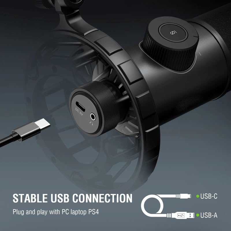 RGB Dynamic Gaming Microphone with Tap-to-Mute