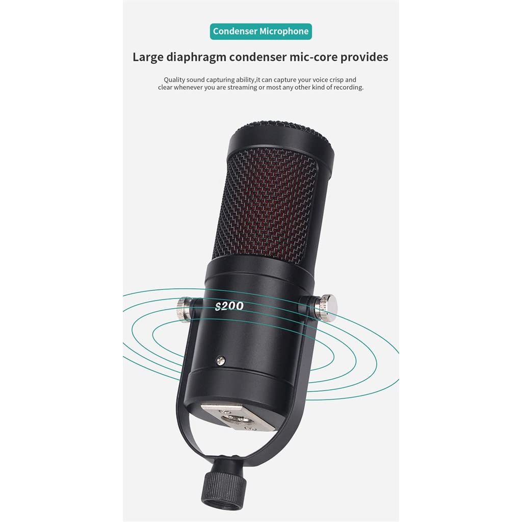 Professional Condenser Microphone for Gaming & Recording