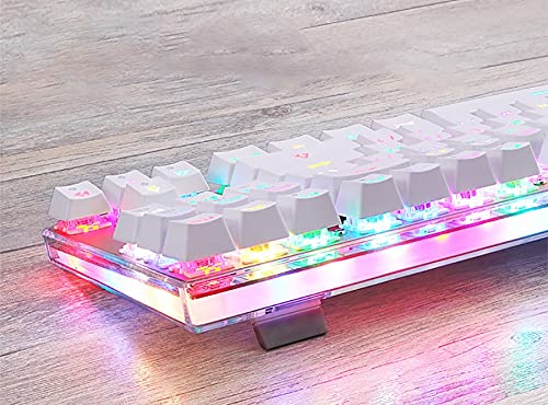 87-Key RGB Wired Mechanical Gaming Keyboard, White