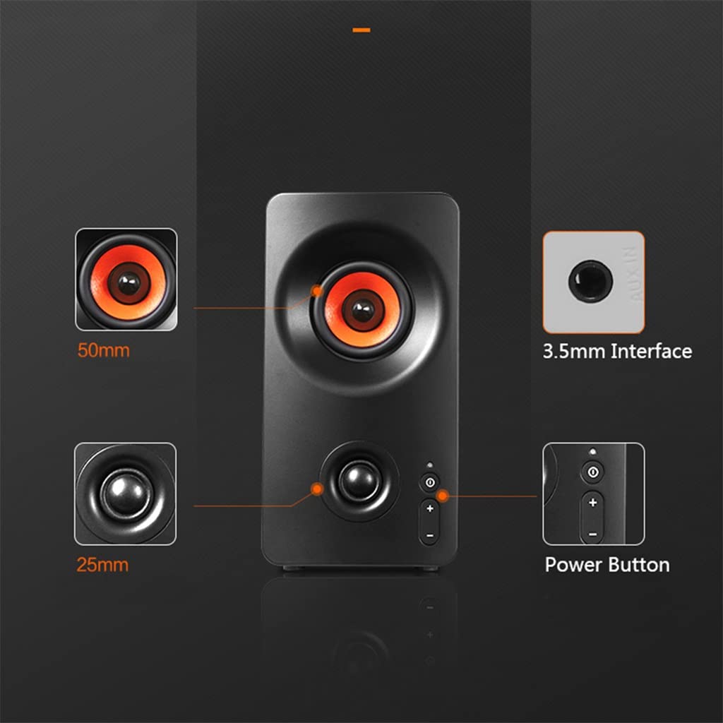 2.0 Stereo Desktop Gaming Speakers with Heavy Bass