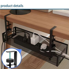 DUAYENDUS Metal Under Desk Cable Management Tray