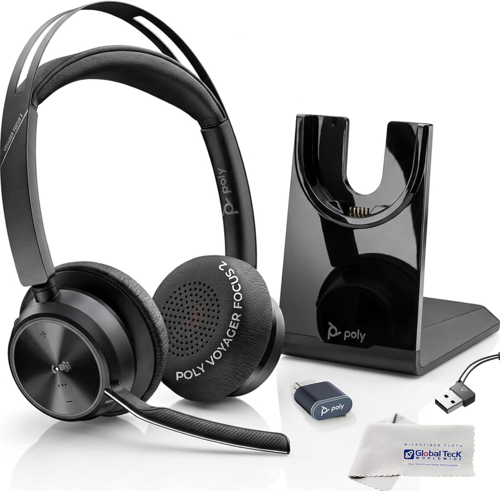 Wireless Over-Ear Headset with Noise-Cancelling Microphone