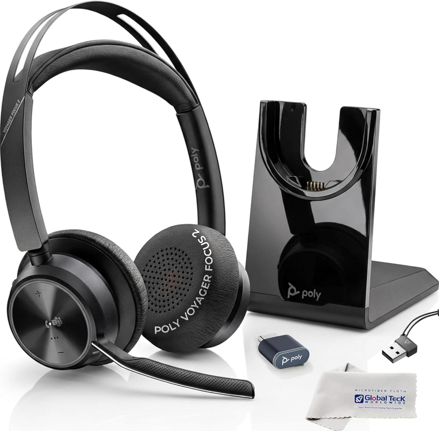 Wireless Over-Ear Headset with Noise-Cancelling Microphone