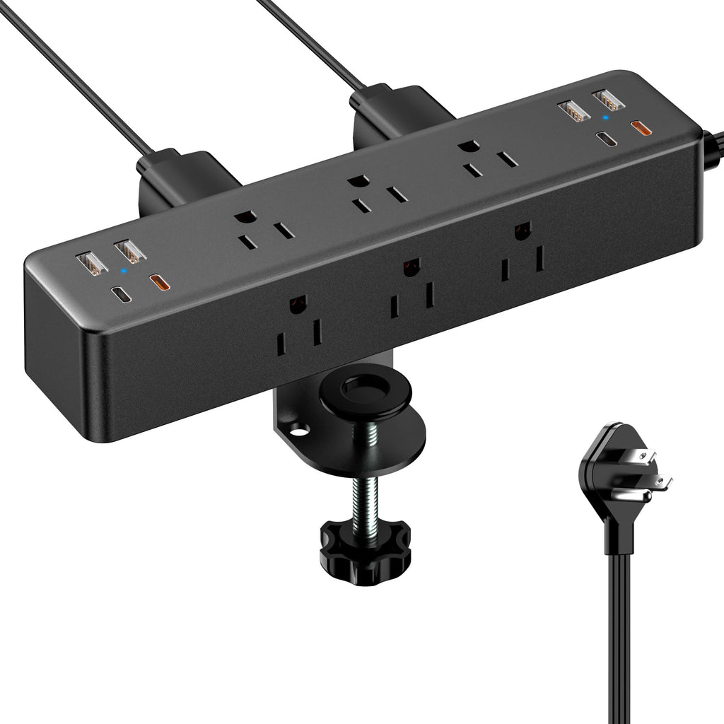 Desk Clamp Power Strip with Charging Station