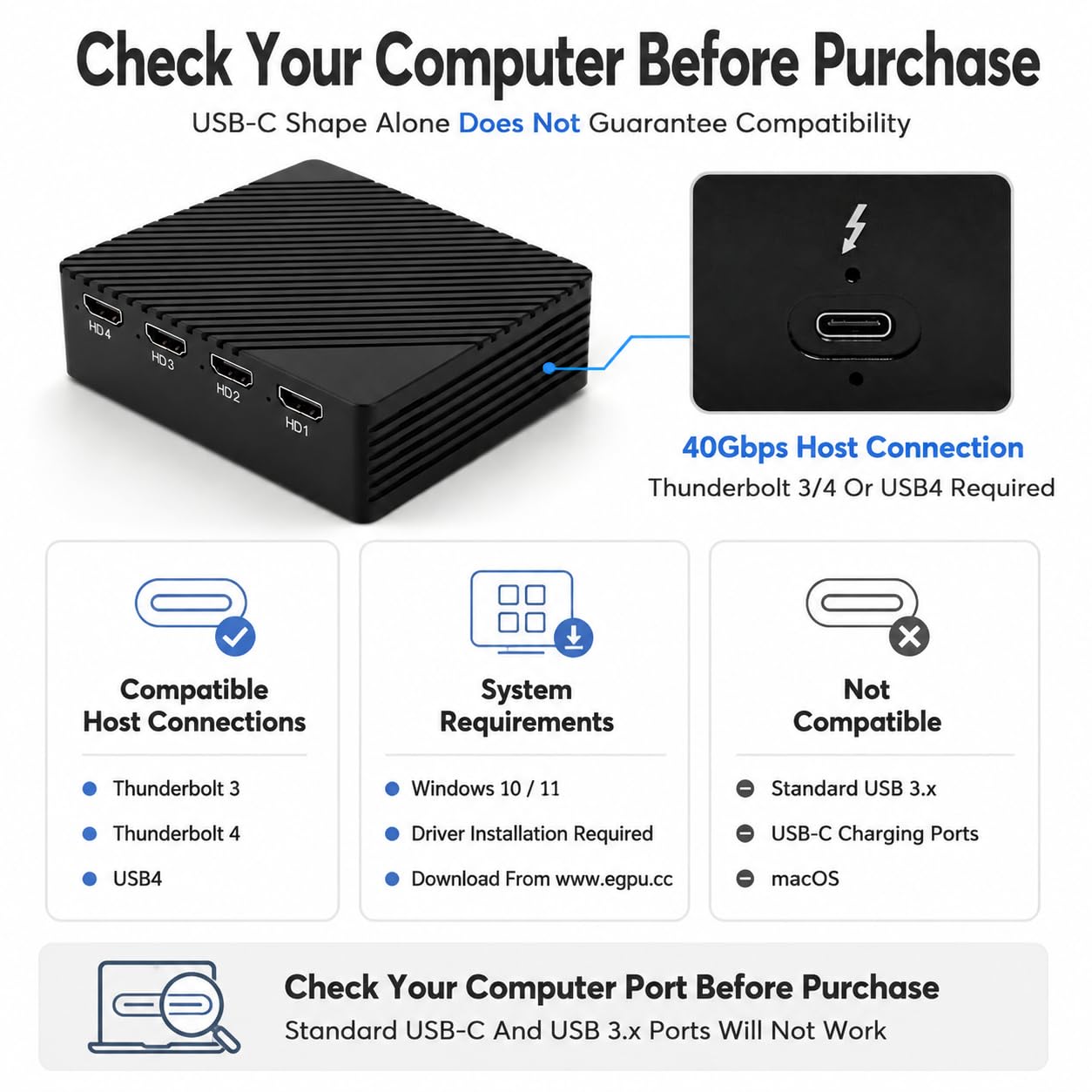 4-Channel 1080p60 Thunderbolt & USB4 Capture Card