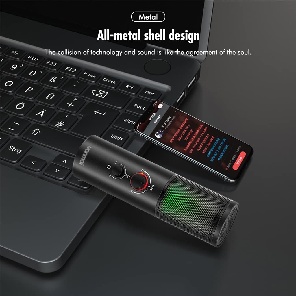 RGB USB Condenser Microphone for Gaming & Streaming