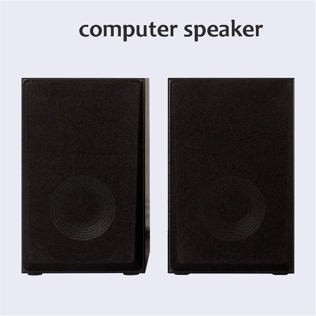 Wooden Wired Stereo Computer Speakers, 24W