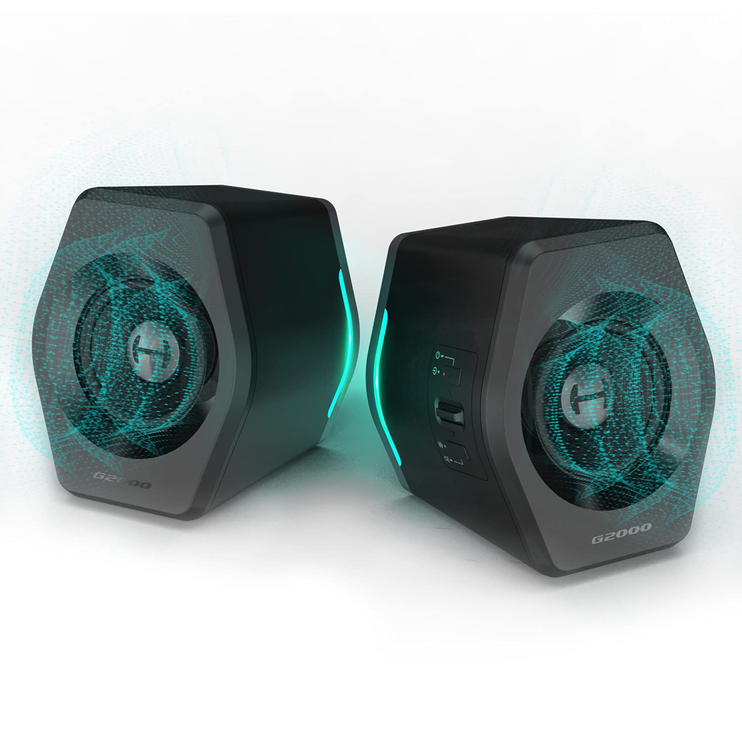 32W RGB Gaming Desktop Speakers with Bluetooth