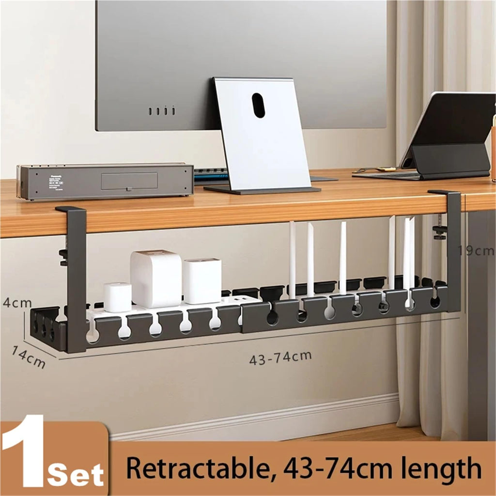 IHlapbacs Iron Under Desk Cable Management Tray