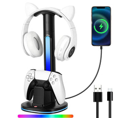 Headphone Stand with Controller Charger