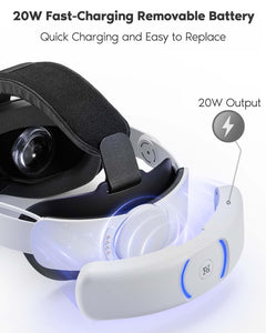 BINBOK VR Head Strap with Battery for Meta Quest 3/3S