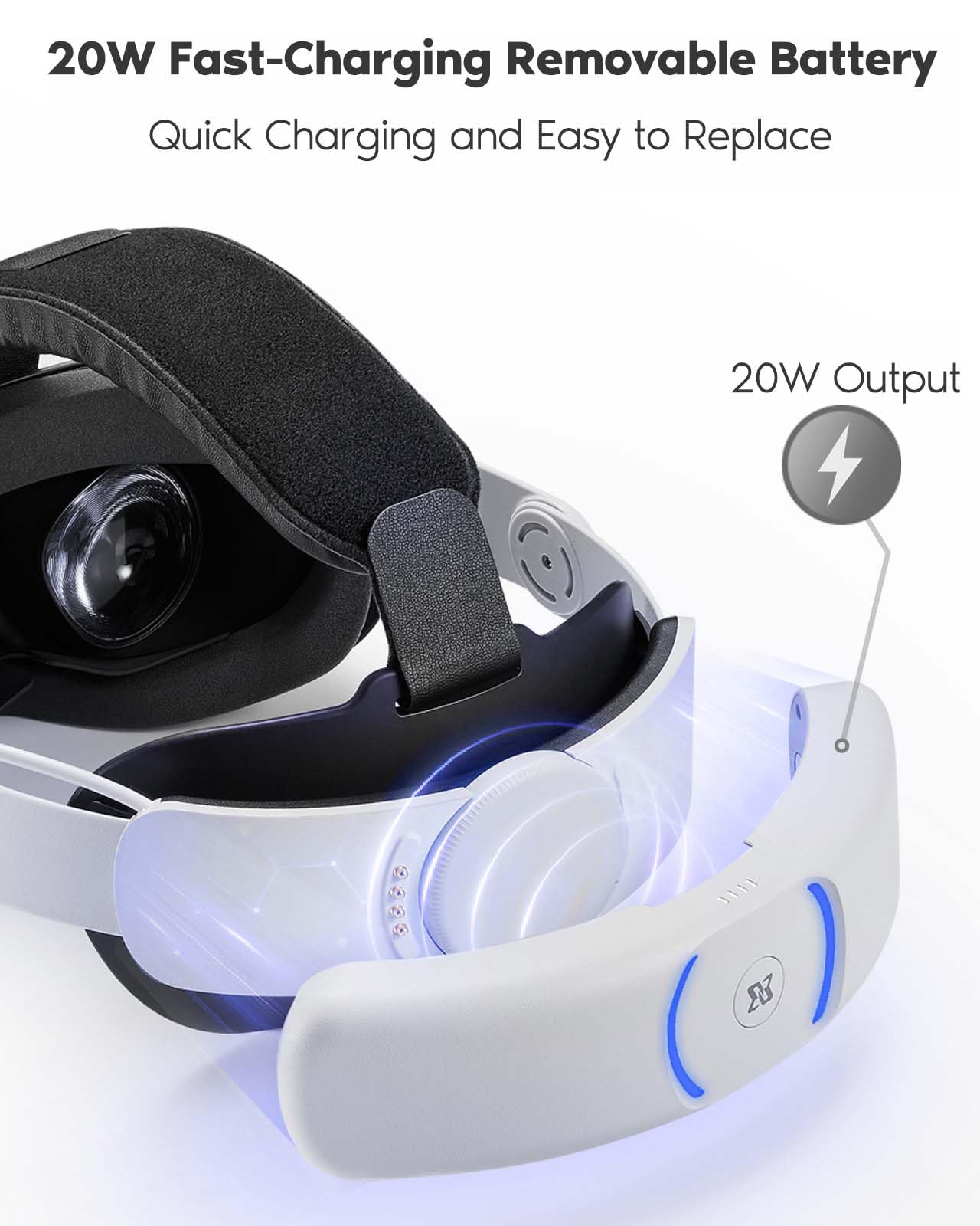 BINBOK VR Head Strap with Battery for Meta Quest 3/3S