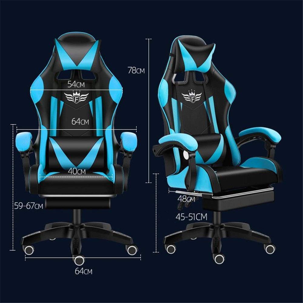 Ergonomic High-Back Gaming Chair, White
