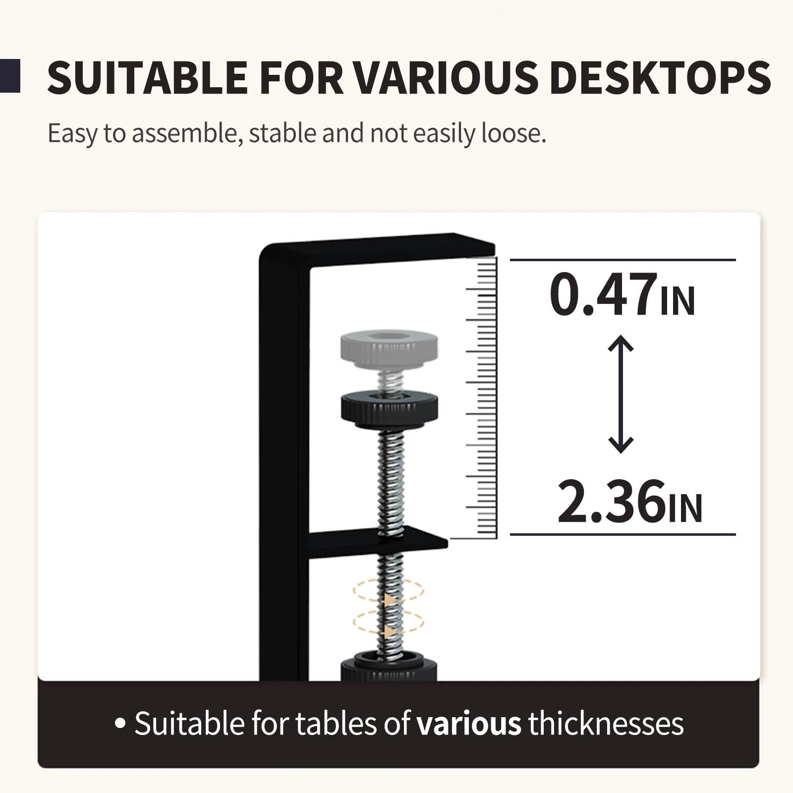 DUAYENDUS Metal Under Desk Cable Management Tray