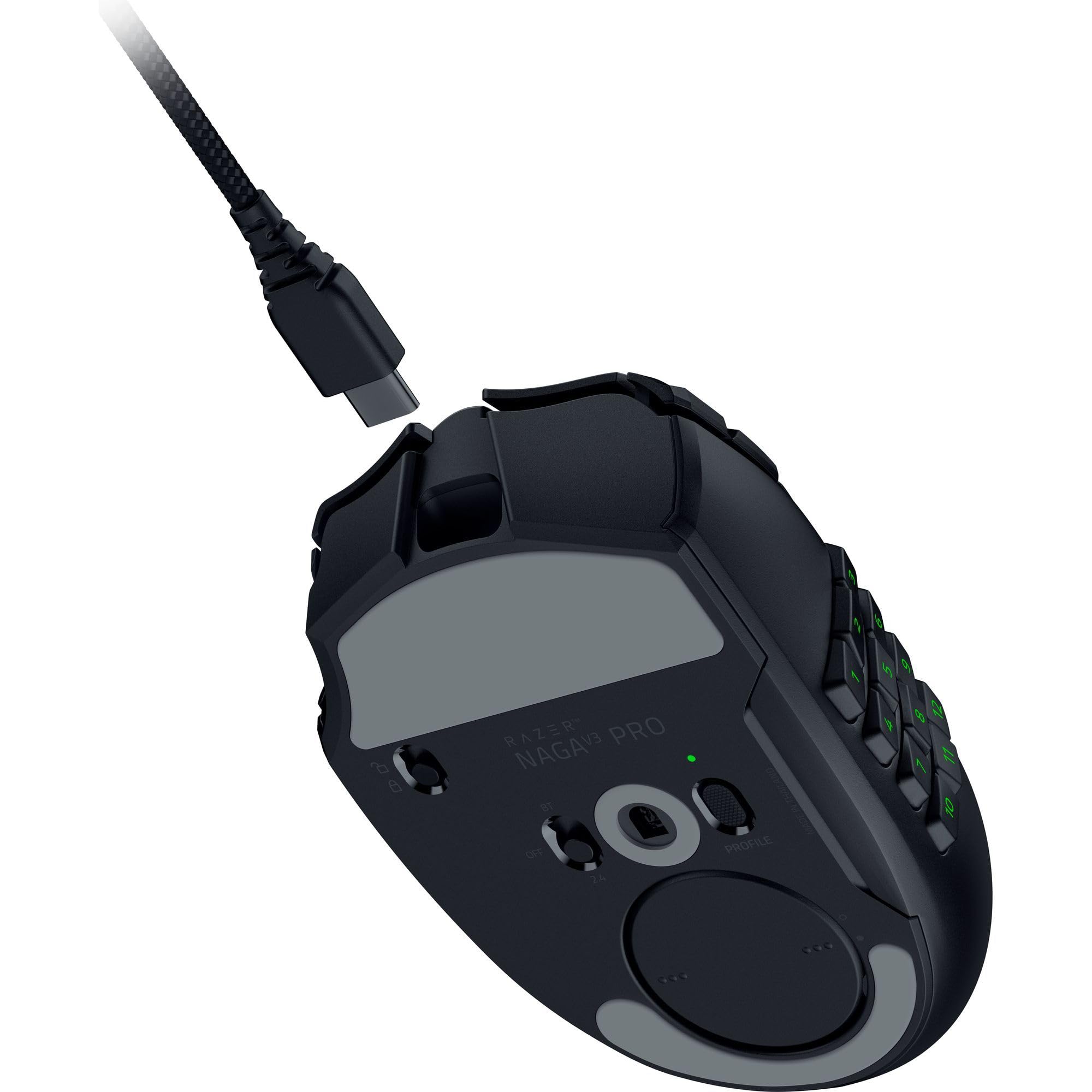 Razer Naga V3 Pro Wireless MMO Gaming Mouse with Swappable Side Plates