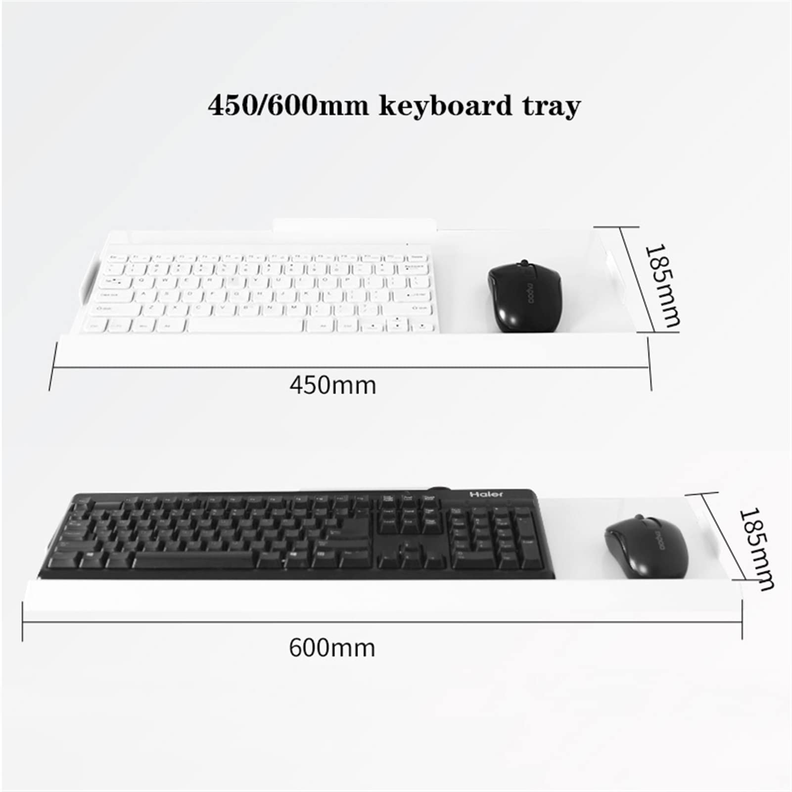 Heavy-Duty Wall-Mounted Monitor Arm with Keyboard Tray