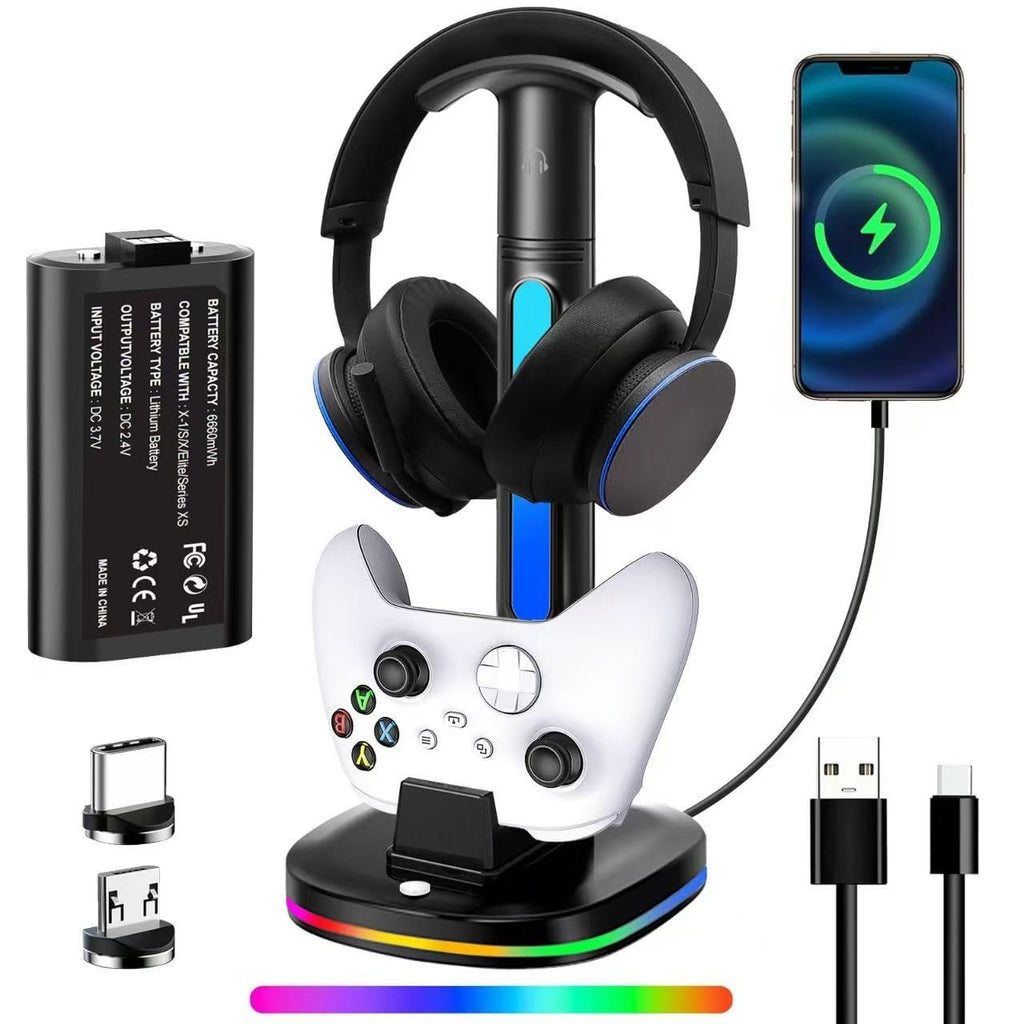 Headphone Stand with Controller Charger