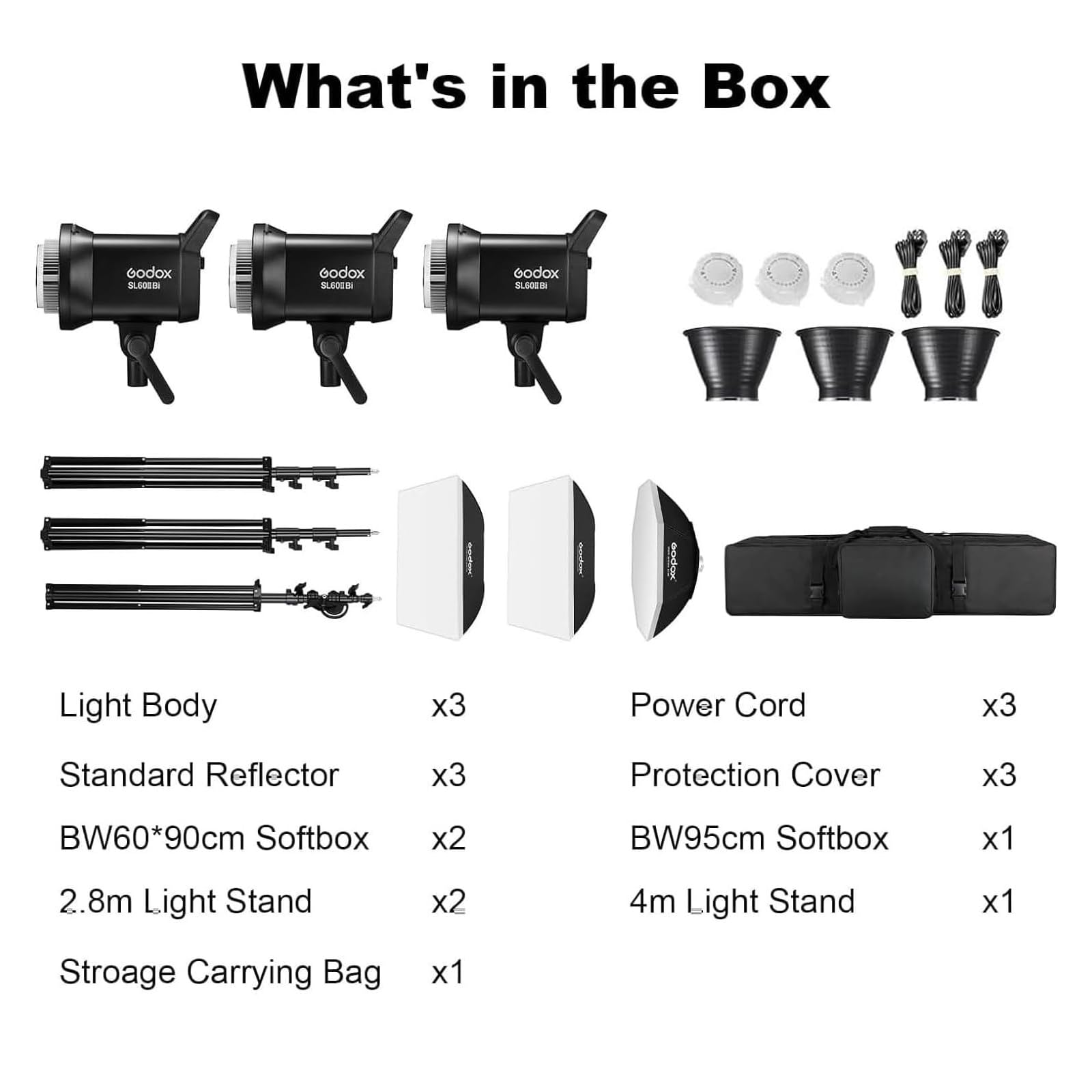 180W Bi-Color LED Video Light Kit, 3-Pack