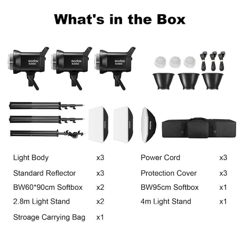 180W Bi-Color LED Video Light Kit, 3-Pack
