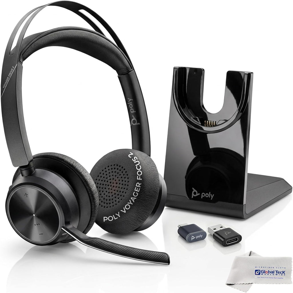 Wireless Over-Ear Headset with Noise-Cancelling Microphone
