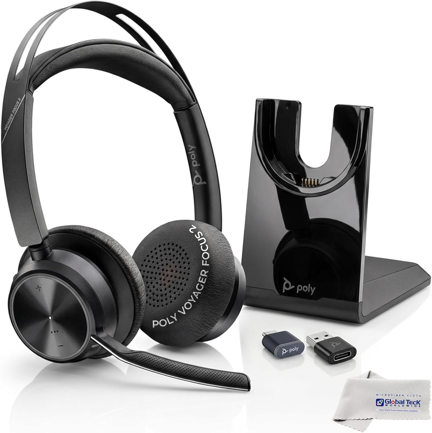 Wireless Over-Ear Headset with Noise-Cancelling Microphone