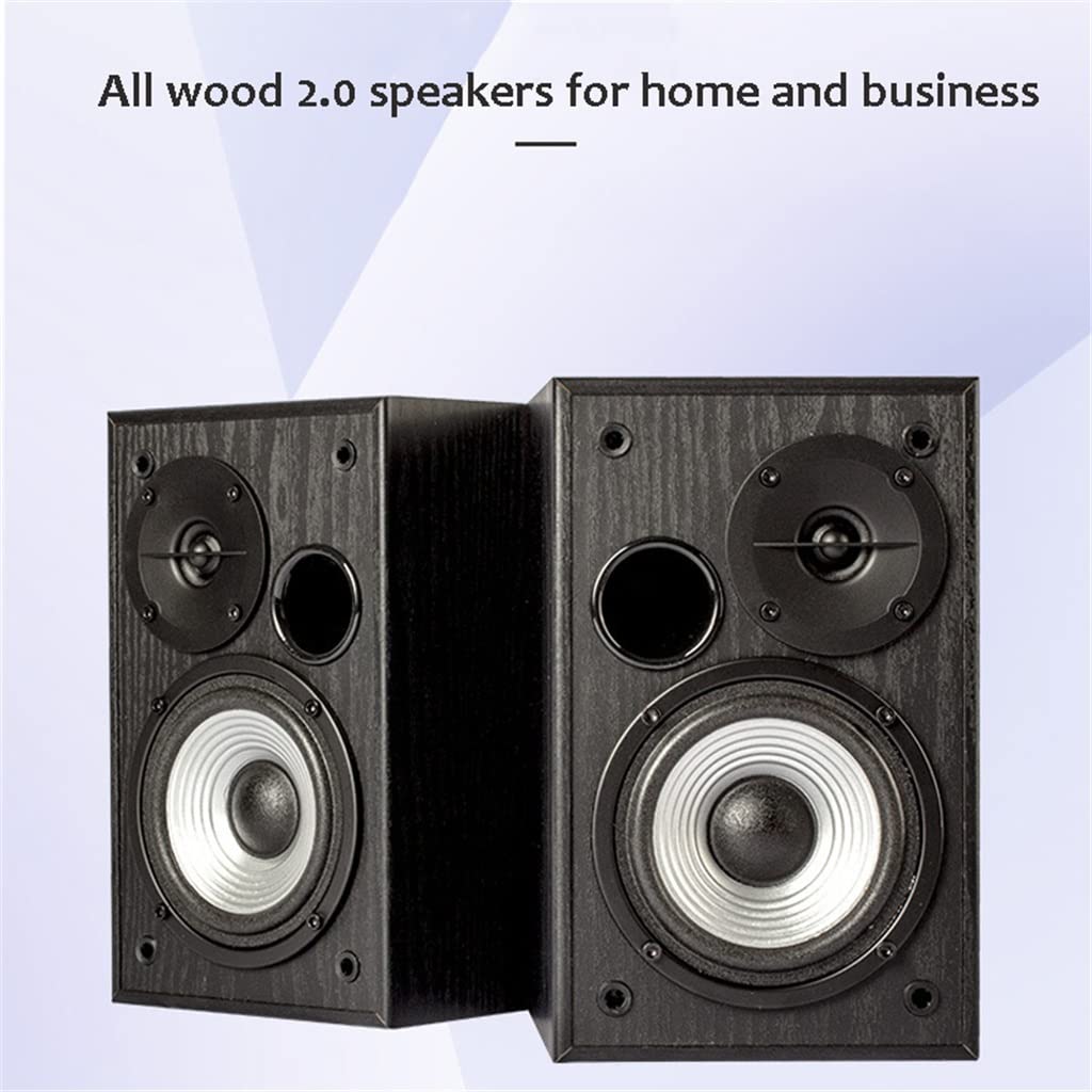 Wooden Wired Stereo Computer Speakers, 24W