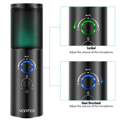 RGB USB Condenser Microphone for Gaming & Streaming
