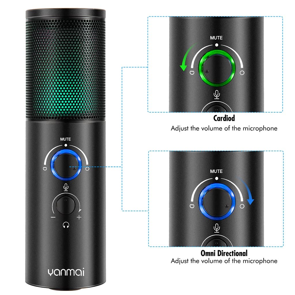RGB USB Condenser Microphone for Gaming & Streaming