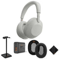 Noise-Cancelling Over-Ear Headphones, Silver