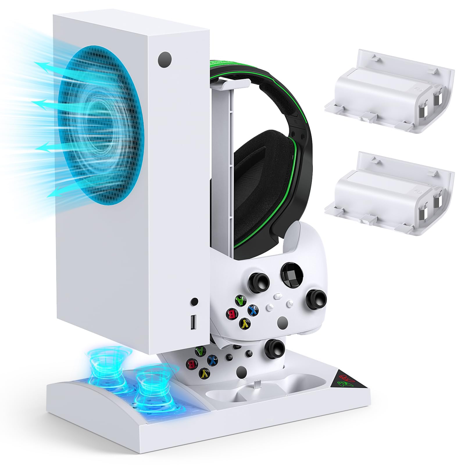 Vertical Charging Stand with Cooling Fan for Xbox Series S