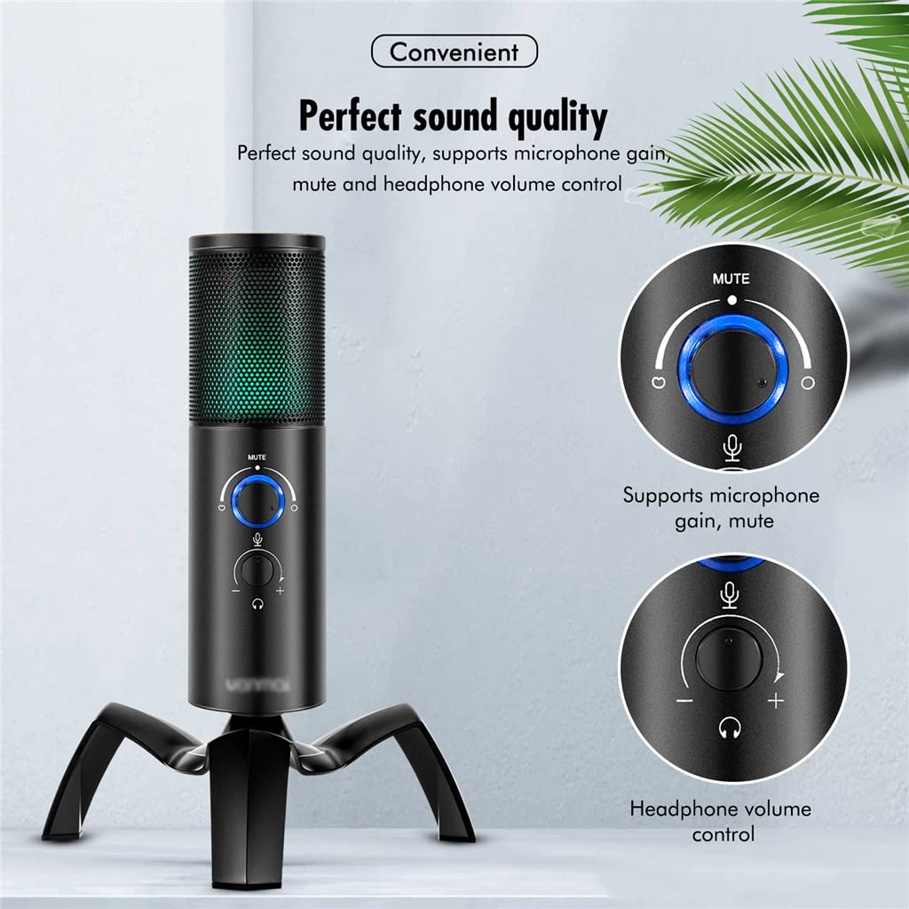 RGB USB Condenser Microphone for Gaming & Streaming