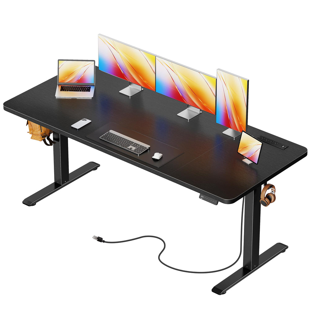 47-Inch Electric Height-Adjustable Gaming Desk with USB-C & Power Outlets