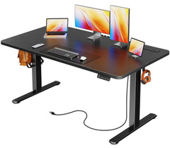 47-Inch Electric Height-Adjustable Gaming Desk with USB-C & Power Outlets