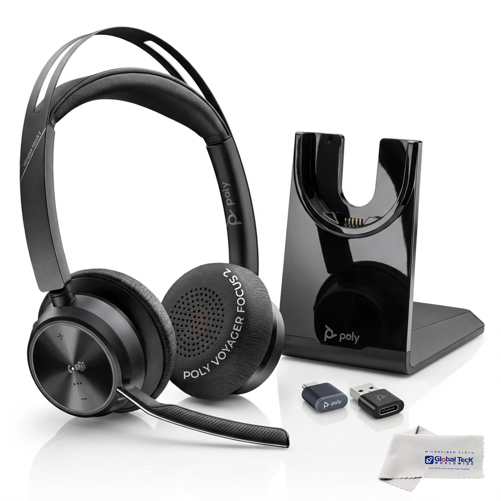 Wireless Over-Ear Headset with Noise-Cancelling Microphone