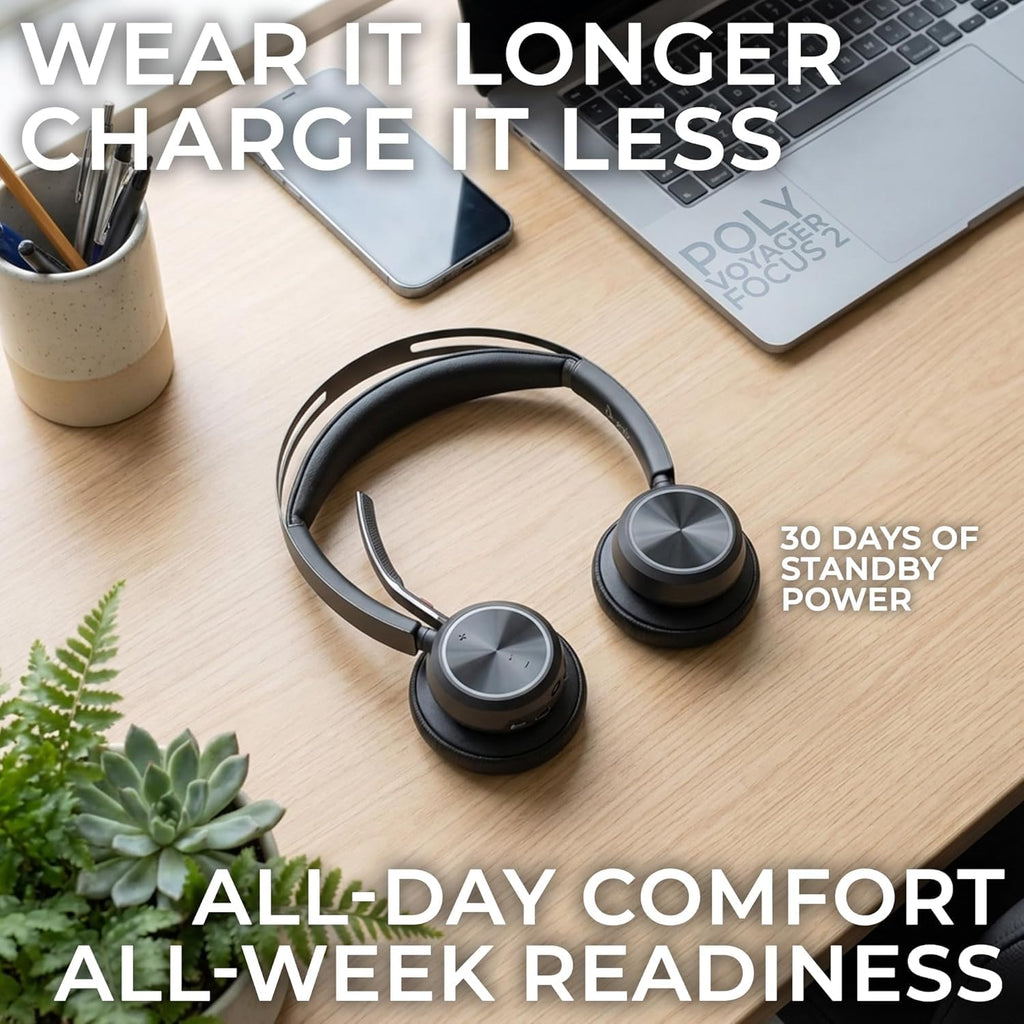 Wireless Over-Ear Headset with Noise-Cancelling Microphone
