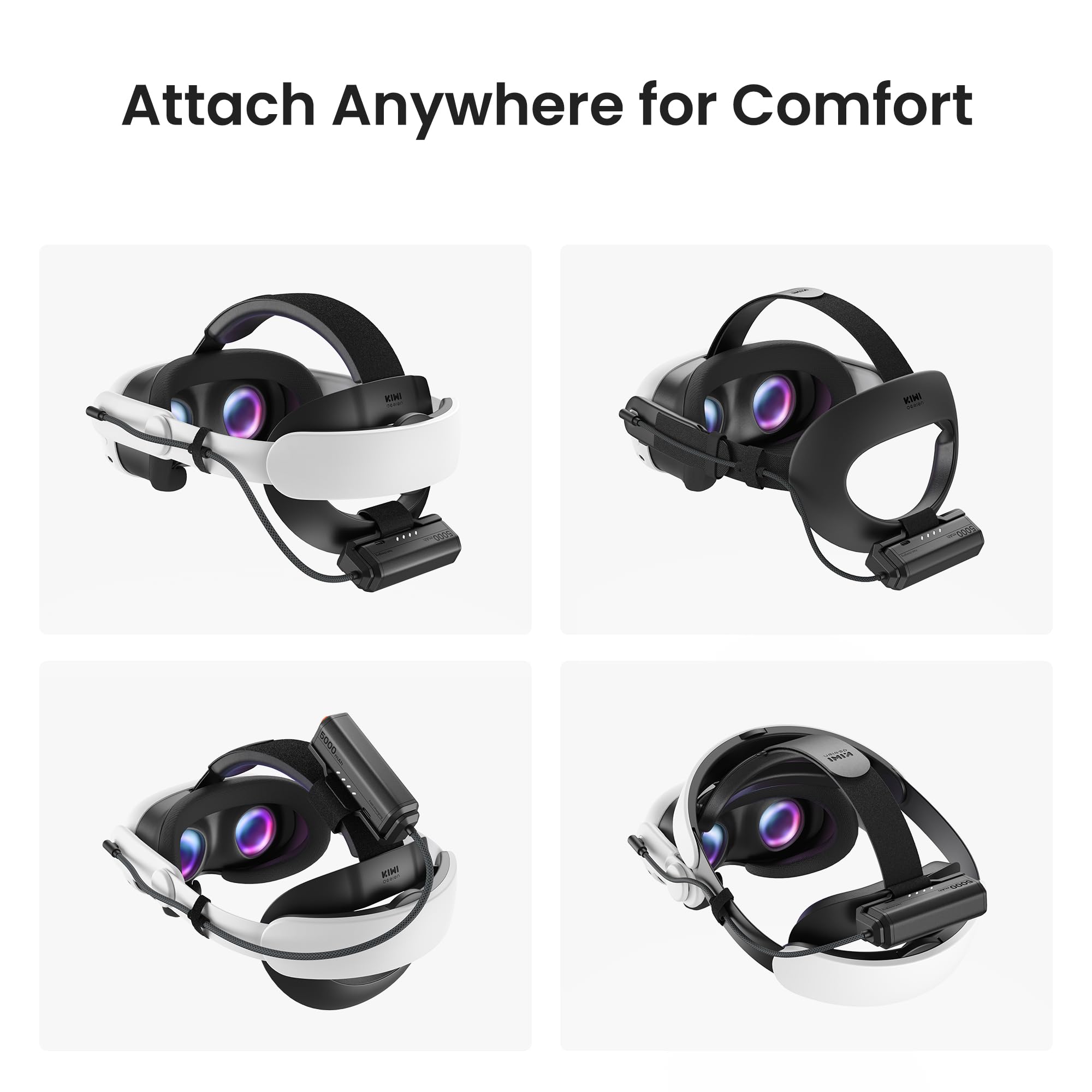 VR Head Strap with Compact Power Bank